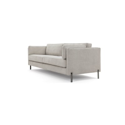 Elegancka 3,5-osobowa  Sofa Jovan  o Prostej Bryle 222x92x82cm -Opcje Wyboru Tkaniny 5