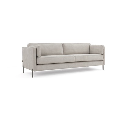 Elegancka 3,5-osobowa  Sofa Jovan  o Prostej Bryle 222x92x82cm -Opcje Wyboru Tkaniny 8