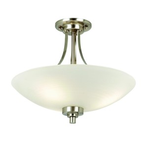 Lampa Sufitowa Wisząca Welles Chrom, Szkło Wys. 35cm