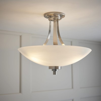 Lampa Sufitowa Wisząca Welles Chrom, Szkło Wys. 35cm 3