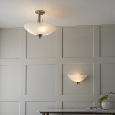 Lampa Sufitowa Wisząca Welles Chrom, Szkło Wys. 35cm 4