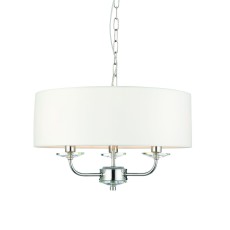 Lampa Sufitowa Wisząca Nixon Nikiel, Biel Wys. 30-79cm