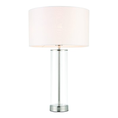 Lampa Stołowa Lessina  Tkanina, Szkło Wys. 57cm