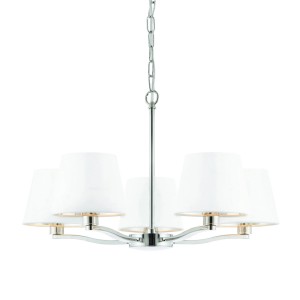 Lampa Sufitowa Wisząca Harvey Nikel, Tkanina Wys. 150cm