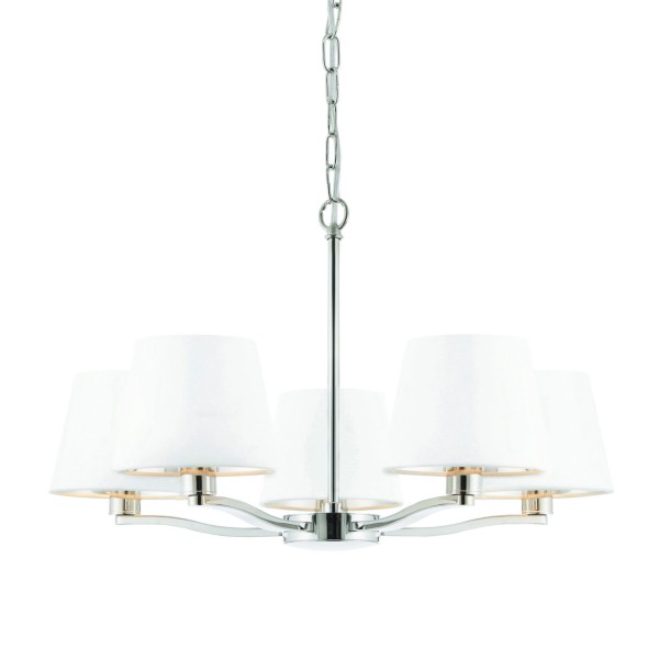 Lampa Sufitowa Wisząca Harvey Nikel, Tkanina Wys. 150cm