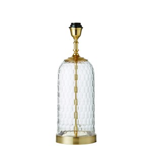 Lampa Stołowa Wistow Mosiądz, Szkło Wys. 45cm