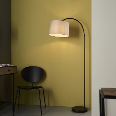 Lampa Podłogowa Carlson Metal, Czarna, Szary Wys. 163.5 cm 3
