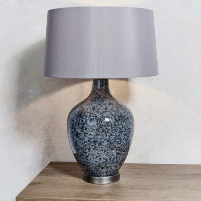 Lampa Stołowa Ilsa Czarno-Szara, Szkło Wys. 59cm 4