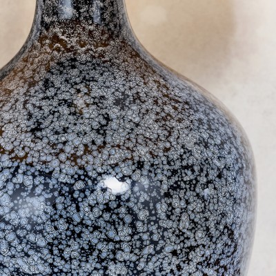 Lampa Stołowa Ilsa Czarno-Szara, Szkło Wys. 59cm 7