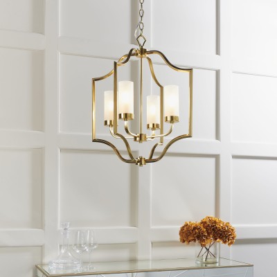 Lampa Sufitowa Wisząca Edrea Metal, Szkło Wys. 100cm 4