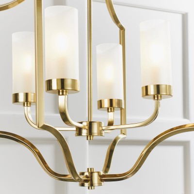 Lampa Sufitowa Wisząca Edrea Metal, Szkło Wys. 100cm 6