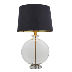 Lampa Stołowa Gideon Antyczny Mosiądz, SzkłoWys. 59,5cm