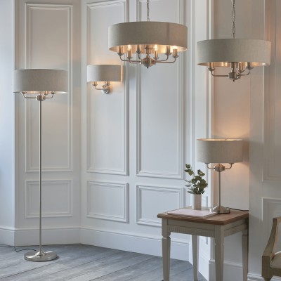 Lampa Podłogowa Highclere Chrom Szczotkowany Wys. 160cm 4