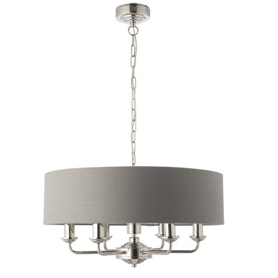 Lampa Sufitowa Wisząca Highclere Grafit, Tkanina Wys. 35-174cm 9