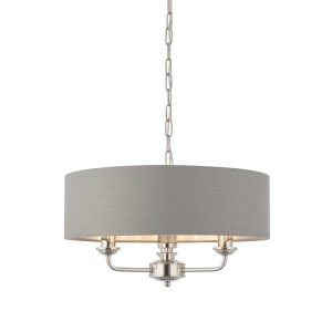 Lampa Sufitowa Wisząca Highclere Metal, Tkanina Wys. 35-142cm