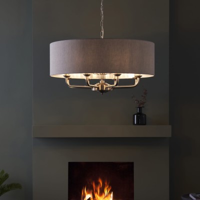 Lampa Sufitowa Wisząca Highclere Chrom, Len 55-174,5cm 3
