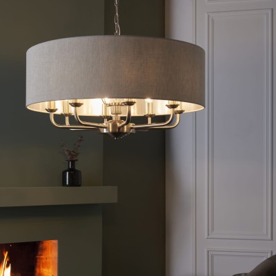 Lampa Sufitowa Wisząca Highclere Chrom, Len 55-174,5cm 5