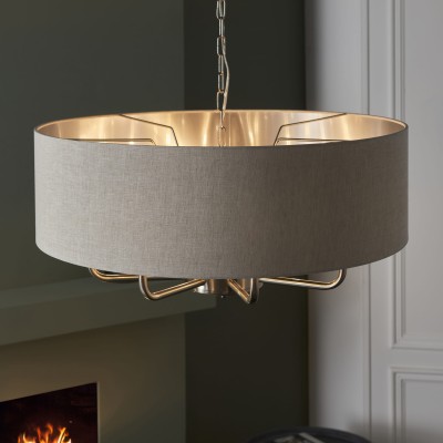 Lampa Sufitowa Wisząca Highclere Chrom, Len 55-174,5cm 6