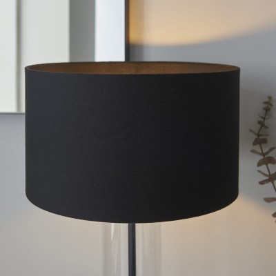 Lampa Stołowa Lessina Czarna, Szkło Wys. 57cm 7
