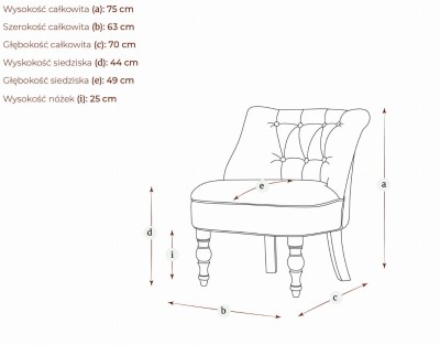 Fotel Tapicerowany w Stylu Angielskim Epson - Różne Kolory Tkanin 4