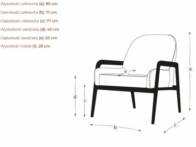Fotel Tapicerowany w Stylu Industrialnym Anida - Różne Kolory Tkanin 5