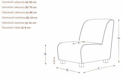 Nowoczesny i Minimalistyczny Fotel Tapicerowany Kirko - Różne Kolory Tkanin 4