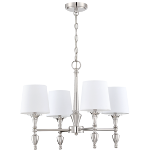 Klasyczna Lampa Sufitowa, Wisząca Fresco Polerowany Nikiel 61x46cm