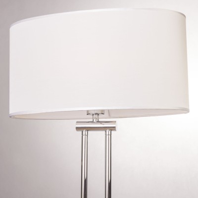 Lampa Stołowa Bella Chrom, Biały 37x26x60cm 3