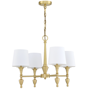 Elegancka Lampa Sufitowa, Wisząca Fresco Szczotkowany Mosiądz 61x46cm