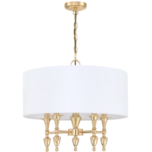 Designerska Lampa Sufitowa, Wisząca Fresco Błyszczący Złoty 55x47cm