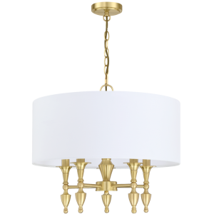 Lampa Sufitowa, Wisząca Fresco Szczotkowany Mosiądz 55x47cm