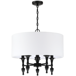 Lampa Sufitowa, Wisząca Fresco Czarny Mat 55x47cm