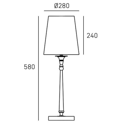 Stylowa Złota Lampa Stołowa Fresco z Białym Abażurem 22x58cm 6
