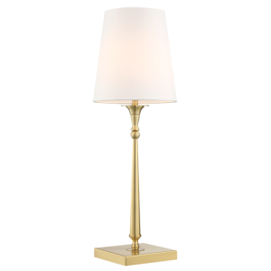 Stylowa Lampa Stołowa Fresco Szczotkowany Mosiądz 22x58cm
