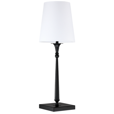 Stylowa Lampa Stołowa Fresco Czarna z Białym Abażurem 22x58cm 5