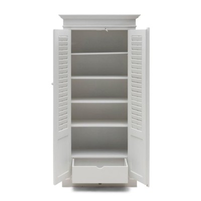 Biała Szafa w Stylu Hamptons New Orleans Riviera Maison 95x45x210cm 4