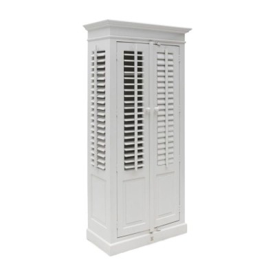 Biała Szafa w Stylu Hamptons New Orleans Riviera Maison 95x45x210cm 5