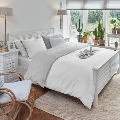 Białe Łóżko w Stylu Hamptons New Orleans Riviera Maison 200x180x110cm 3