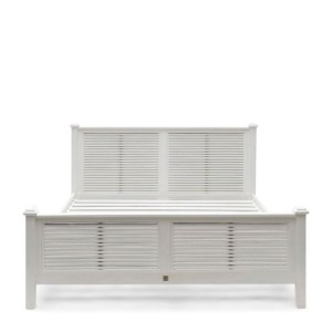 Białe Łóżko w Stylu Hamptons New Orleans Riviera Maison 200x180x110cm