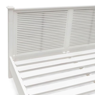 Białe Łóżko w Stylu Hamptons New Orleans Riviera Maison 200x180x110cm 5