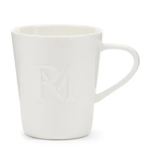 Biały Kubek Monogram Riviera Maison