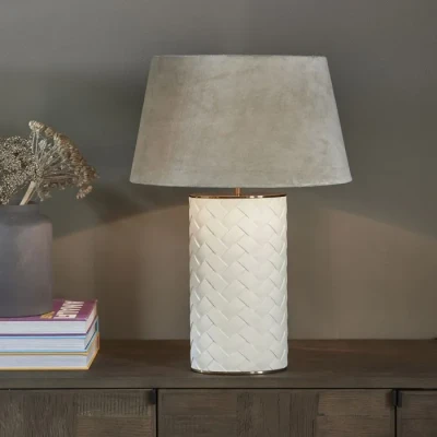 Podstawa Lampy Stołowej Alberdina Riviera Maison Biała Wys. 46cm 3