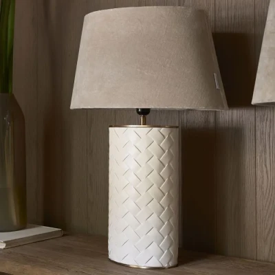 Podstawa Lampy Stołowej Alberdina Riviera Maison Biała Wys. 46cm 10