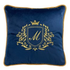 Poduszka Haftowana Dekoracyjna Monogram - Różne Kolory Tkanin