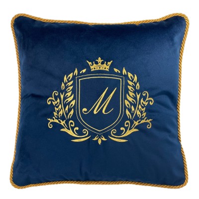 Poduszka Haftowana Dekoracyjna Monogram - Różne Kolory Tkanin