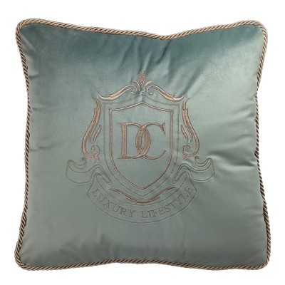 Poduszka Haftowana Dekoracyjna Velvet Monogram - Różne Kolory Tkanin