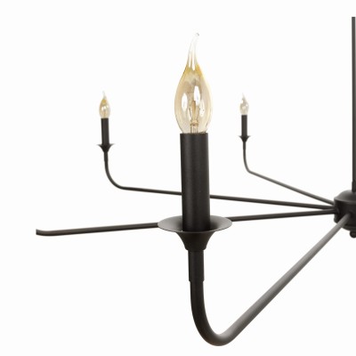 Duży Efektowny Żyrandol Diborah Czarny z Abażurami Śr. 150cm 10