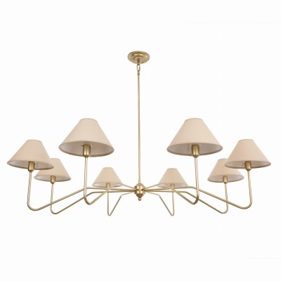 Duży Żyrandol  Agello Złoty z Abażurami Śr. 115cm 4