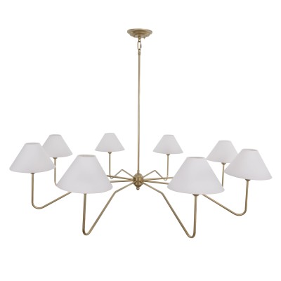 Duży Żyrandol  Agello Złoty z Abażurami Śr. 115cm 2