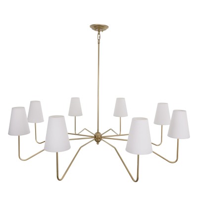 Duży Żyrandol  Agello Złoty z Abażurami Śr. 115cm 13